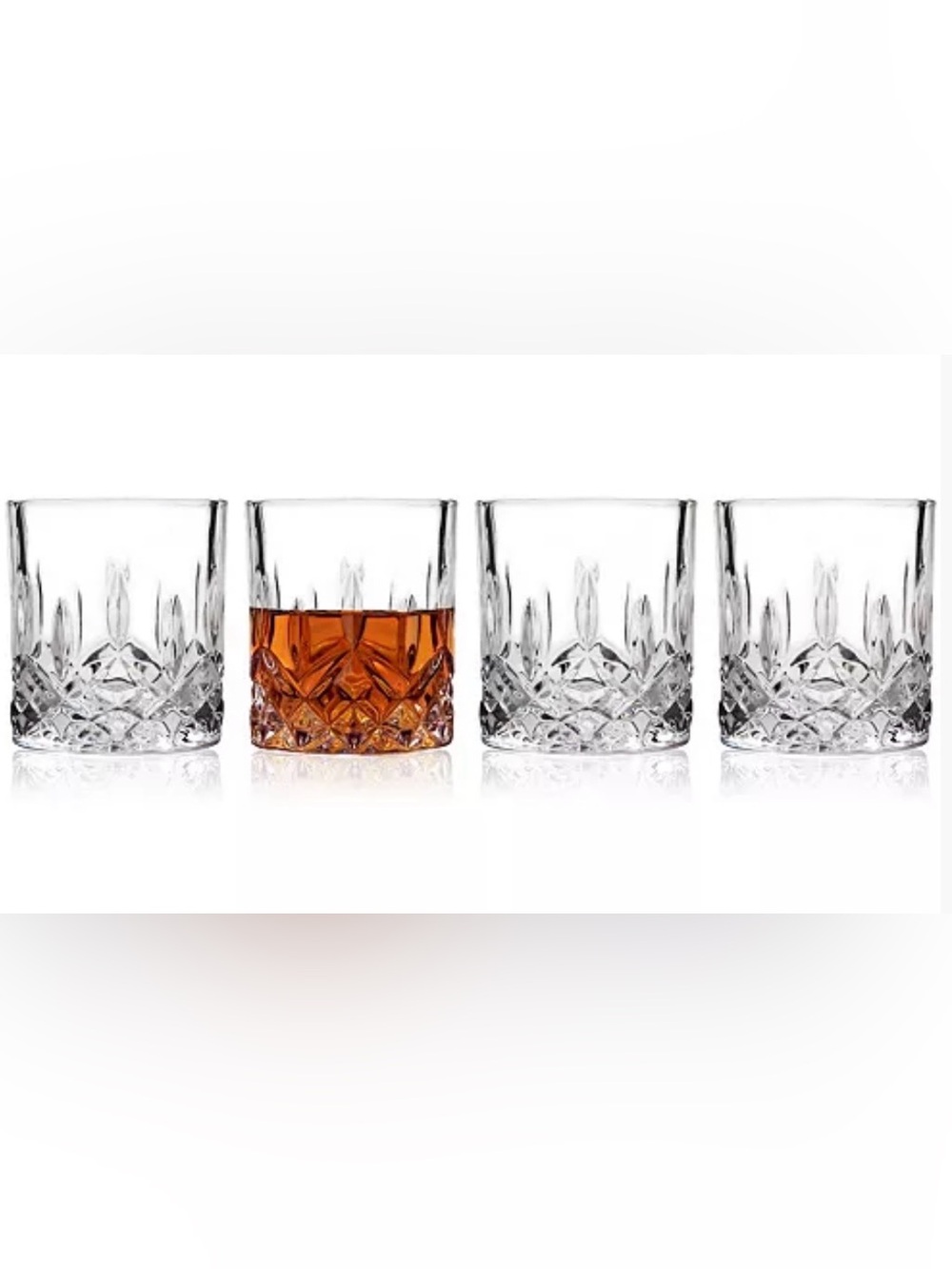 Godinger Crystal Double Old Fashioned Whiskey Glasses - (Set of 4)